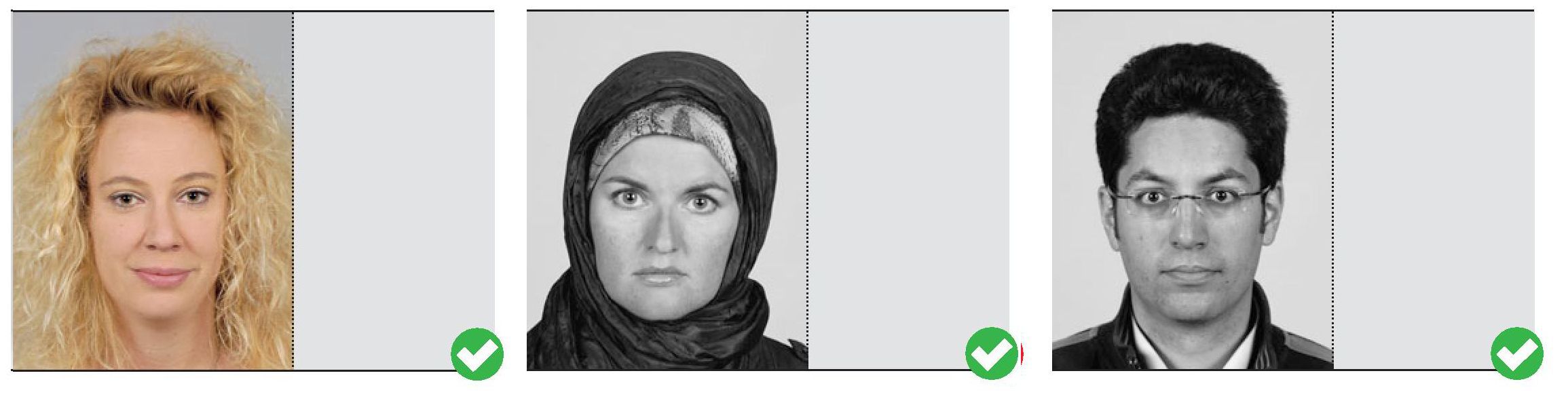Some examples of perfect visa photo